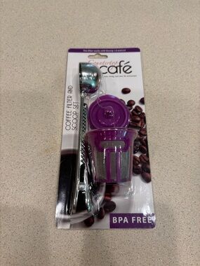 Purple Coffee Filter and Scoop Set